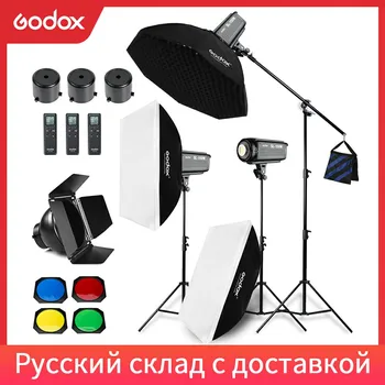 

Godox 450W 3x SL-150W Continuous Light Studio LED Light,Softbox,Light Stand, Studio Boom Arm Light Stand For Studio Photography