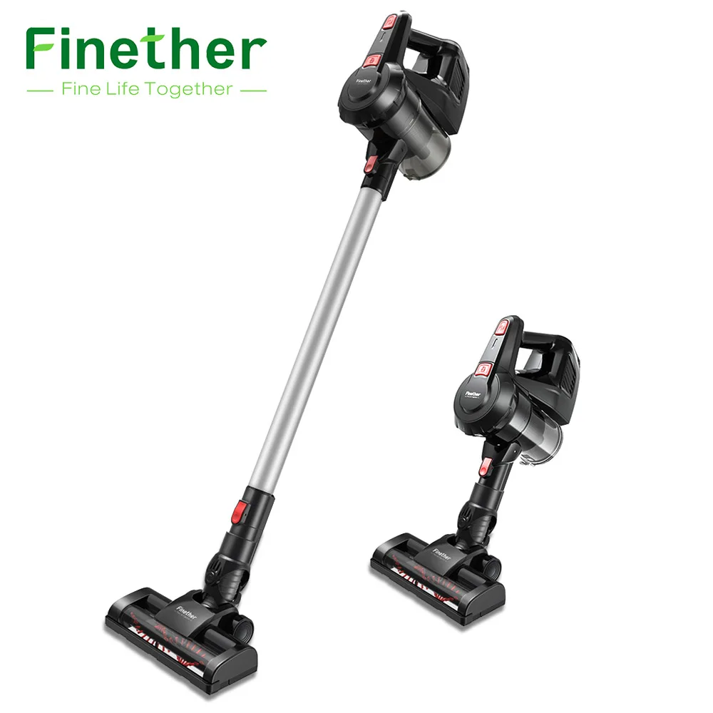 Finether 2-In-1 Cordless Handhled Stick Vacuum Cleaner Wall-Mount For Multiple Surfaces 2 Power Mode Powerful Suction Aspirator | Бытовая