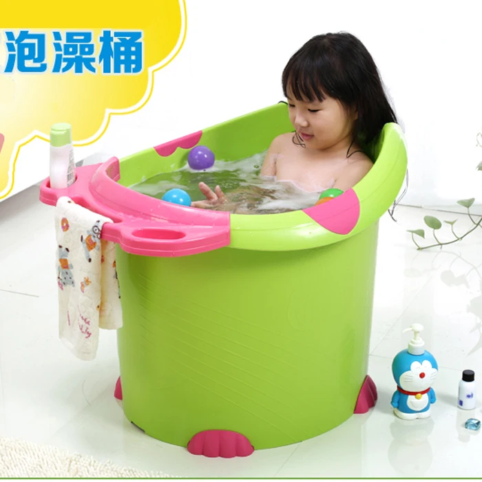Simple plastic pot child take a bath bucket bath bucket oversized baby