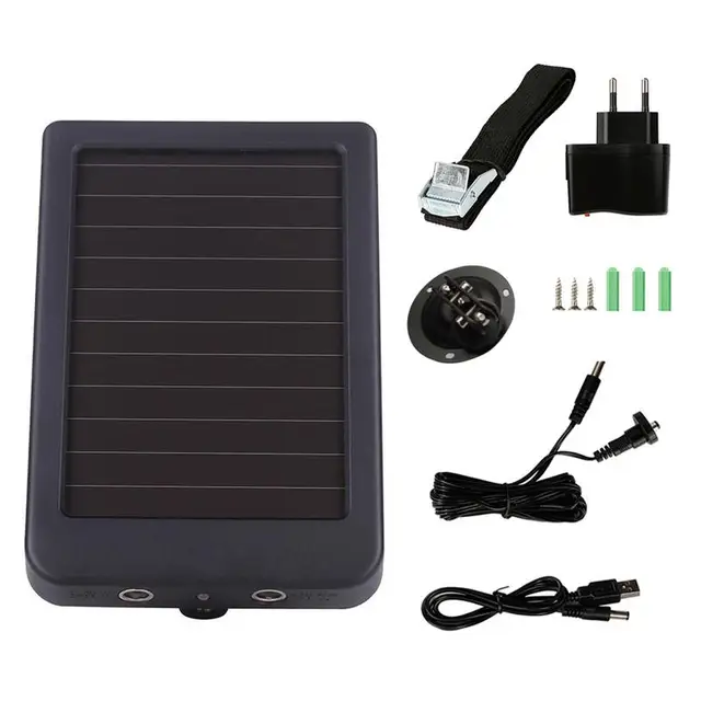 Wild Trail Camera Solar Panel Battery Charger External Power For