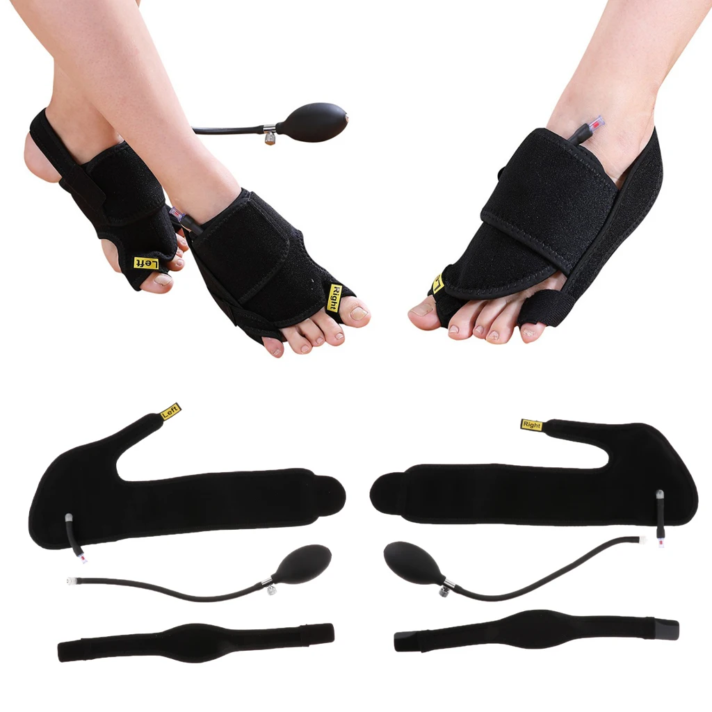 

Black Inflatable Bunion Corrector, Thumb Valgus Orthopedic Orthosis Separator Correction for Men Women