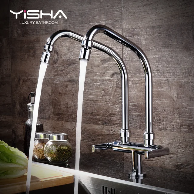 Special Offers Kitchen Faucet Single Cold Double Pipe Outlet Faucet Flat Installation Three Models Optional Sink Universal Rotating Faucet Special Offers Kitchen Faucet Single Cold Double Pipe Outlet Faucet Flat Installation Three Models Optional Sink Universal Rotating Faucet