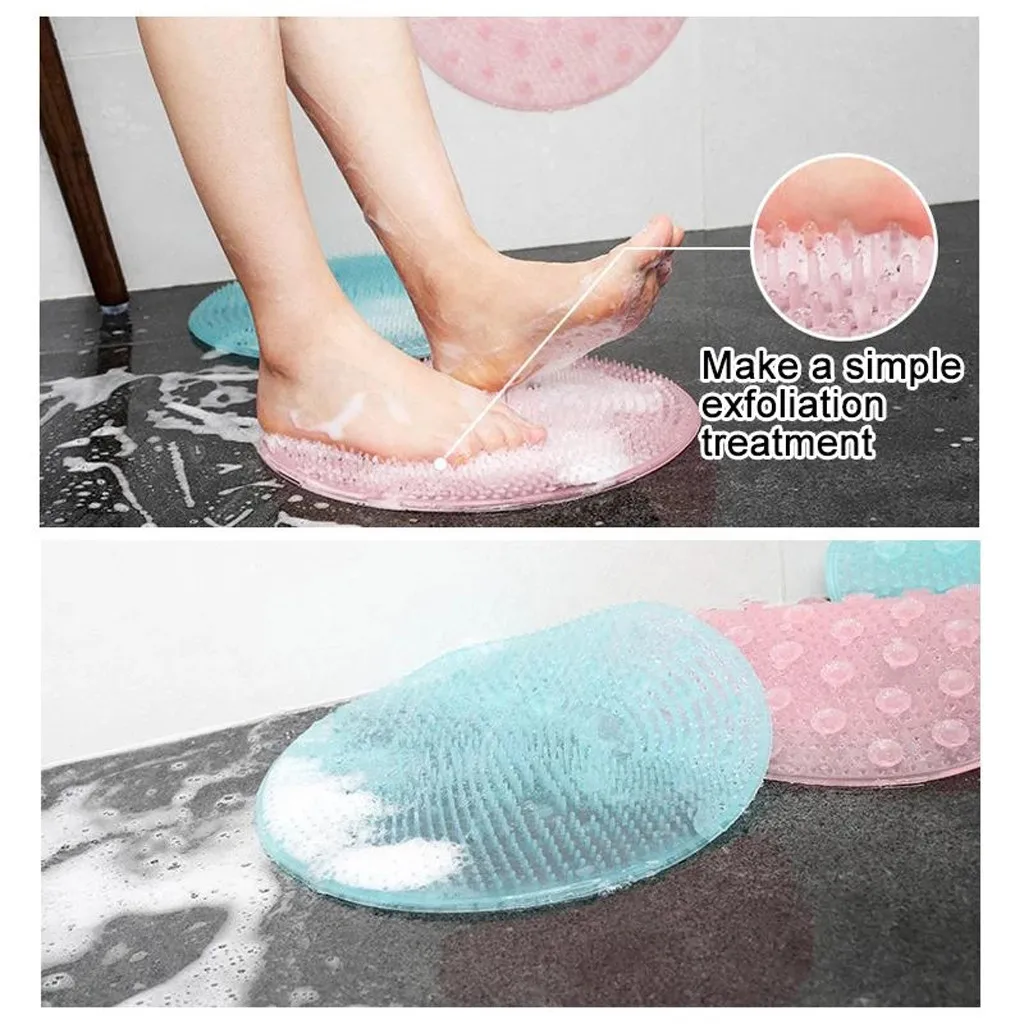 Non-Slip Massage Pad for Bathroom Strong Suction Cup Floor Shower Mat Safety Shower Plastic Massage Pad Bathroom Carpet Mat