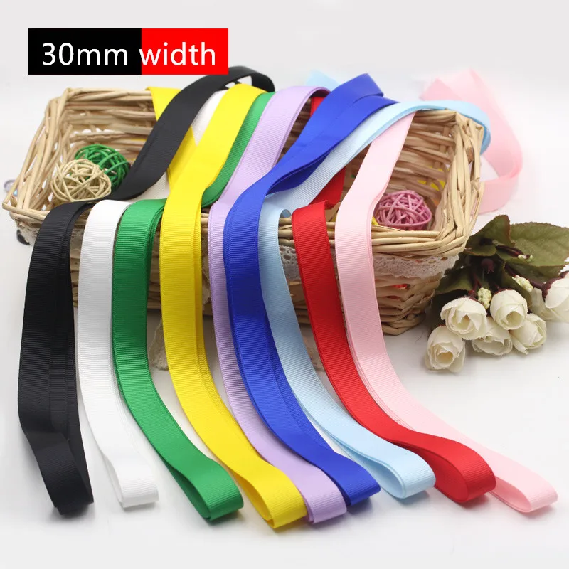 1 Meter 30mm Polyester Ribbon Color Handmade Diy Wide Pinstripe Accessories Gift Wrap Belt Bag Webbing Sewing | Дом и сад