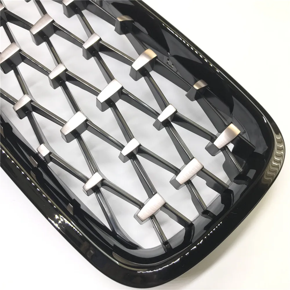 For Bmw F10 F11 F18 Car Front Grill Newest Diamond Style 2010- One Pair Abs 5 Series F10 Mesh Grill