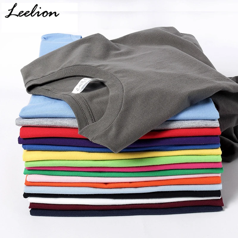 

LeeLion 2018 New 100% Cotton T Shirt Men Fashion Solid Summer Short Sleeve T-shirt Skateboard Hip Hop Men's Tshirt Clothing