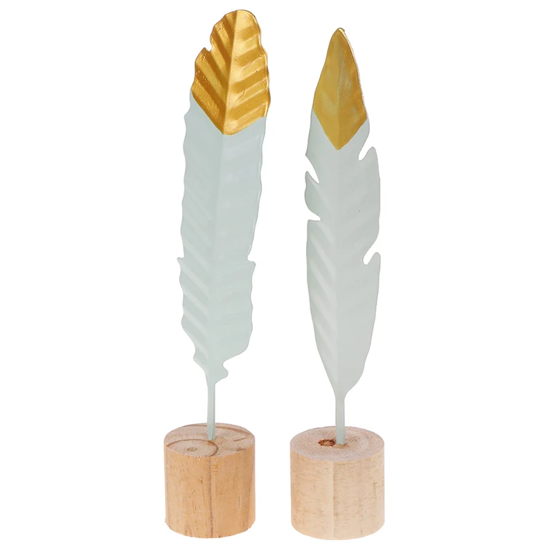 

Modern Feather Wooden Decorations Simple Miniature Figurines For Living Room Table Office Home Decoration Accessories