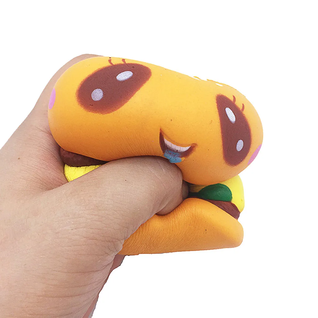 Милая антистрессовая игрушка Новинка игрушка Моделирование Drooling Expression Burger медленный отскок декомпрессионная вентирующая игрушка модель детей L413