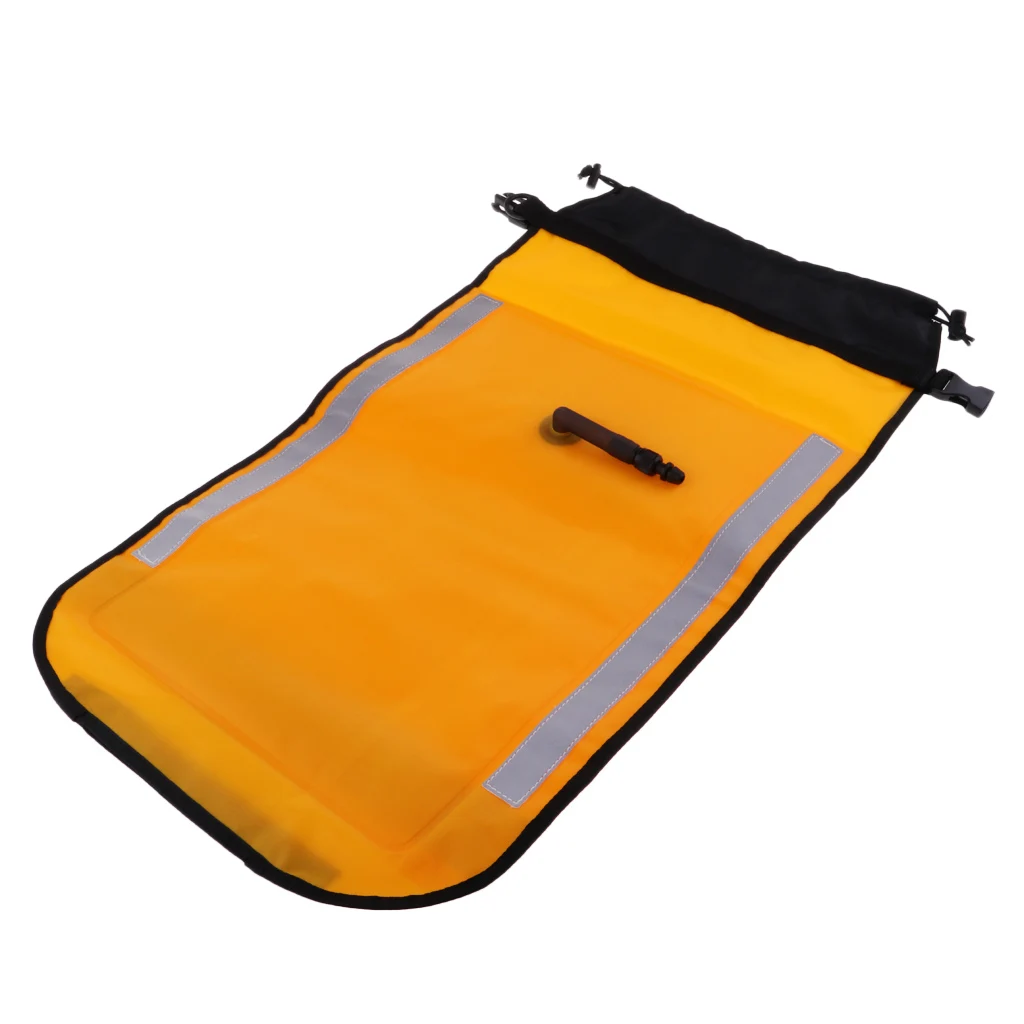 Water Sports Paddle Float Kayak Safety Floating Bag with Quick Release Buckle 27.95 x 15.16 inch Yellow