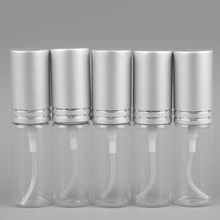 5 шт./лот 5 мл 10 мл Мини Портативный Красочный стеклянный флакон духов с алюминиевым пустой распылитель для парфюмерии косметические контейнеры для путешествий