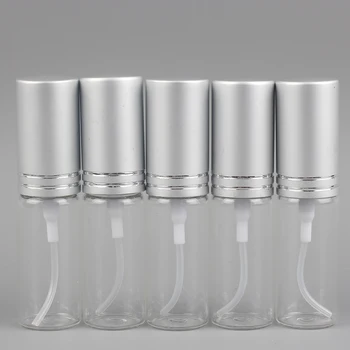 

5 Pieces/Lot 5ML 10ML Mini Portable Colorful Glass Perfume Bottle With Aluminum Atomizer Empty Cosmetic Containers For Travel