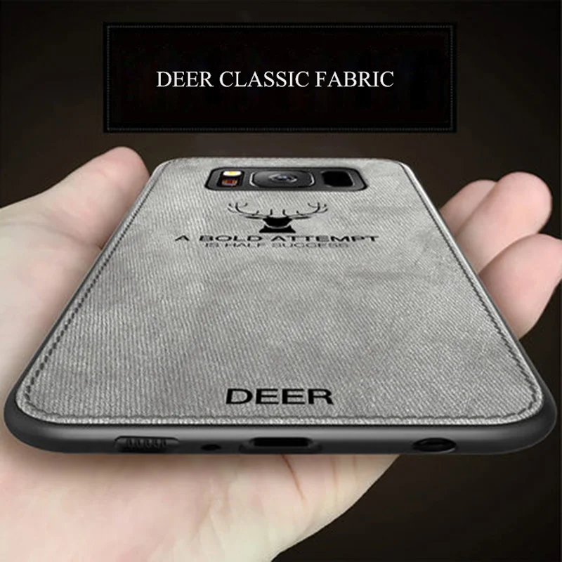 

Aikewu for Samsung Galaxy S9 case cover S9 Plus back cover silicone edge deer pattern fabric shockproof case for Samsung S8 Plus