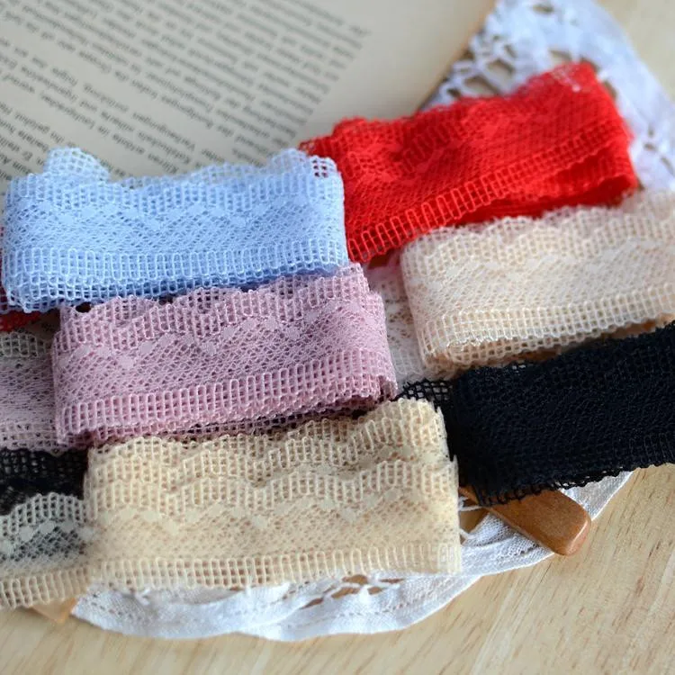

#917 Beautiful Lace Ribbon 6yards/lot stretch elastic lace Trim Sewing Lace Webbing Appliques for Underwear Garments