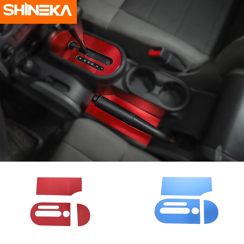 SHINEKA алюминиевый сплав автомобиля переключения передач Панель украшения крышка