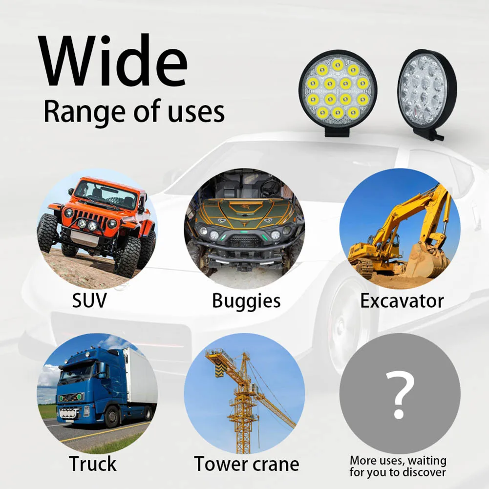 Автомобиль профессиональные аксессуары DC 9-30 В 1 шт. автомобиль 42 Вт круглый Водонепроницаемый и пыле работая свет Fit для внедорожник ATV Лодка