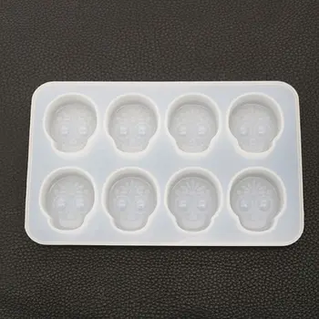 

Crafts Crystal Epoxy Mould Skull Shape DIY High Mirror Handmade Pendant Silicone Moulds Resin Mold Decoration