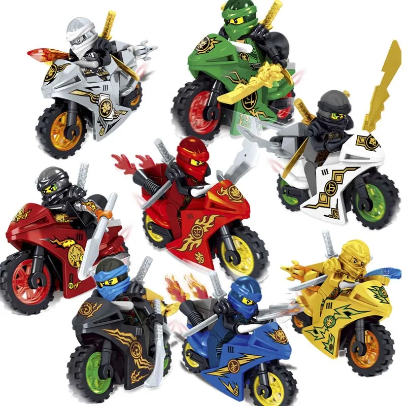 Legoing Ninjagoes Figures Ninja Movie Master Wu Jie Kai Lloyd Card Run Snake kIDS Toys Ninjagoes Legoing Building Blocks Bricks