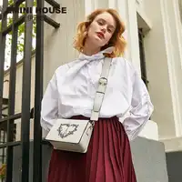 EMINI HOUSE Paris Series Split Leather Flap Crossbody Bags For Women Shoulder Bag Purses And Handbags Women Messenger Bags