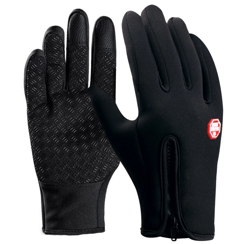 X-TIGER Pro перчатки для велоспорта зимние теплые велосипедные спортивные перчатки ветрозащитные противоударные перчатки для сенсорного экрана велосипедные перчатки для MTB - Цвет: Medium Design-01