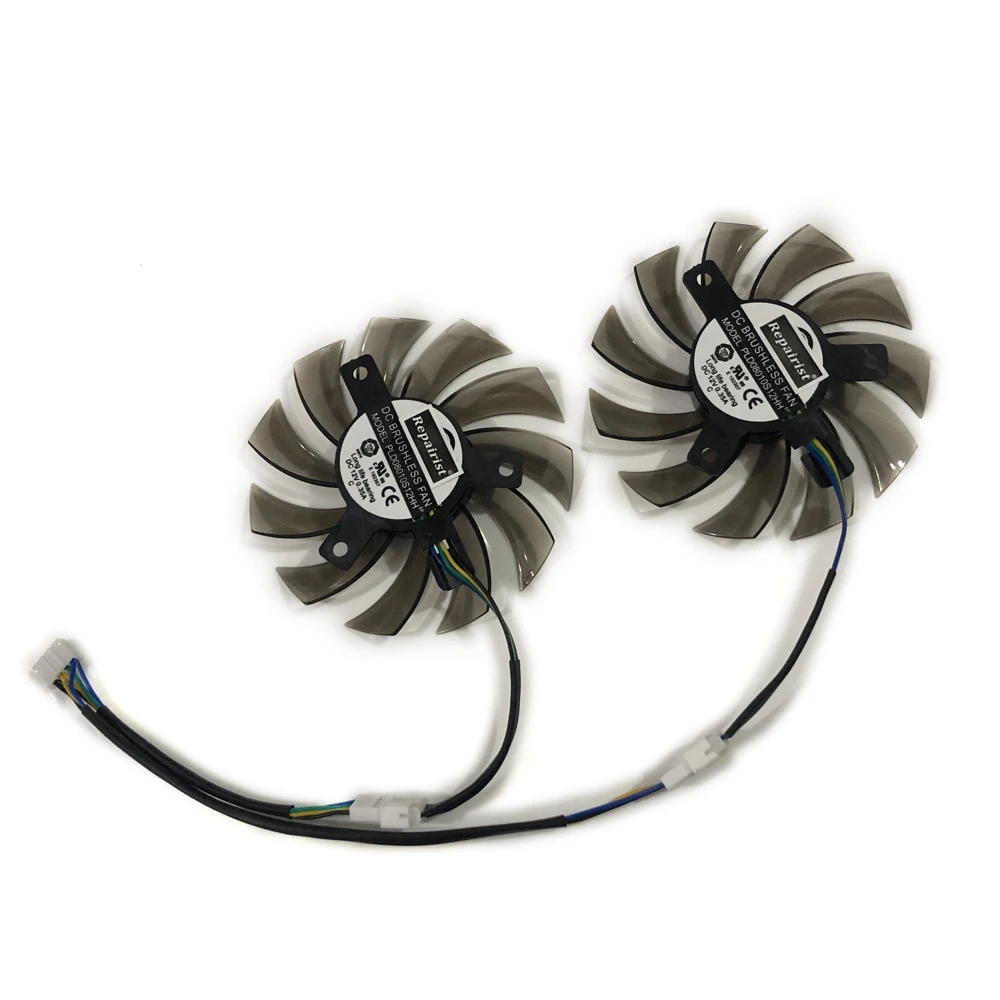 Вентилятор видеокарты Vedio VGA PLD08010S12HH для MSI GTX 460 560 570 580 R6870 R6950 Twin Frozr II 2 шт./лот|card