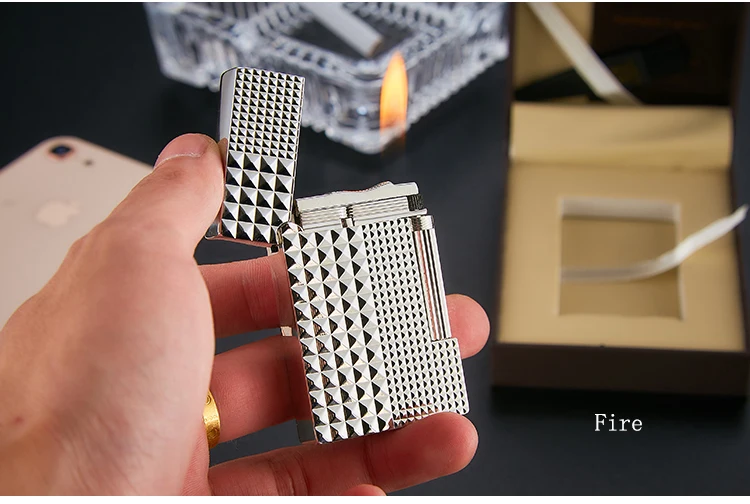  Gas Lighter Brand Design Cigarette Lighter For Smoking Flint Fire Classic Ping Sound Inflatable