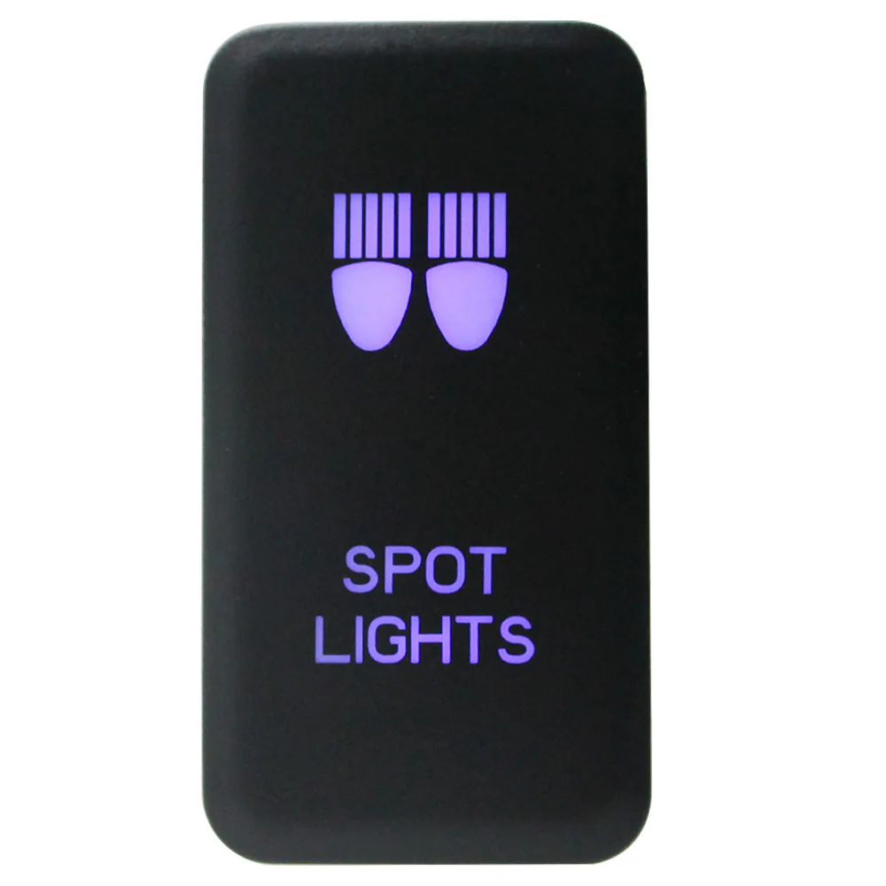 Blue LED Push Switch with Connector Wire Kit (spot lights ) for toyota