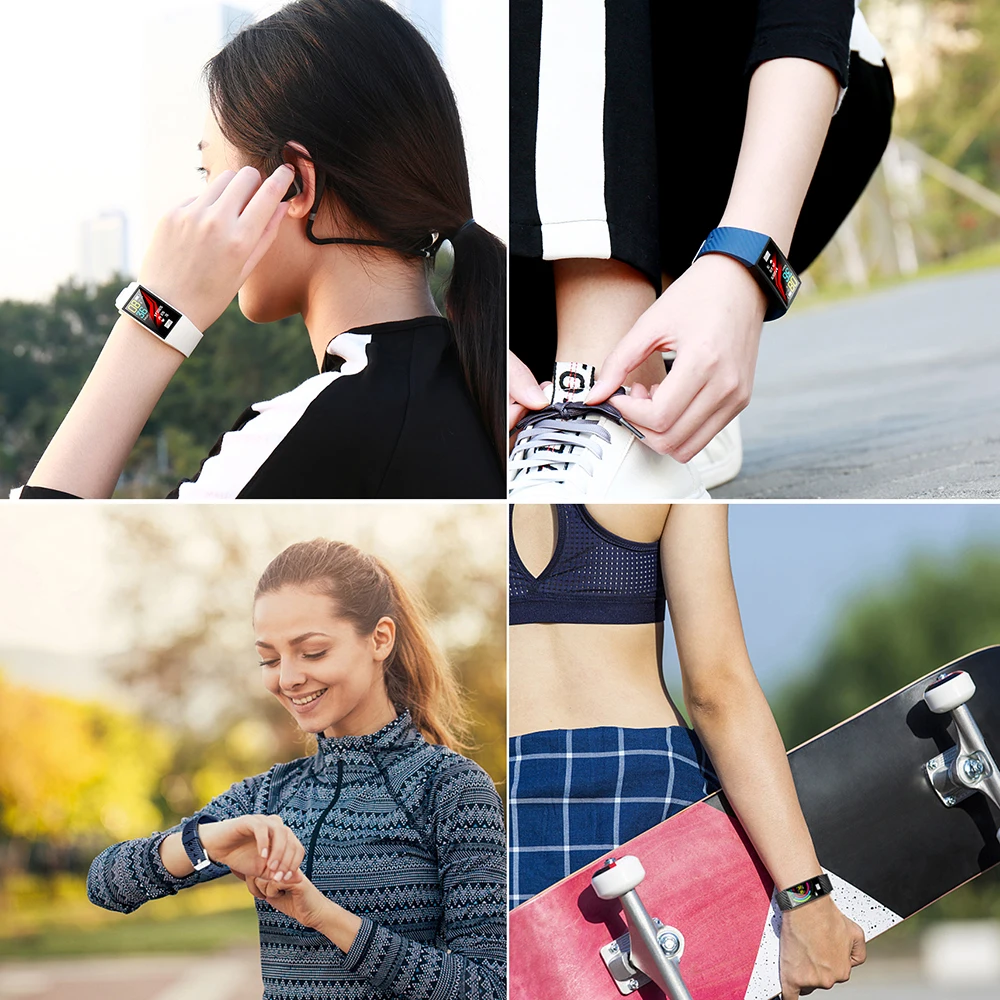 Умный Браслет Bluetooth 4,2 пульсометр спортивные умные часы Шагомер фитнес-трекер умный Браслет