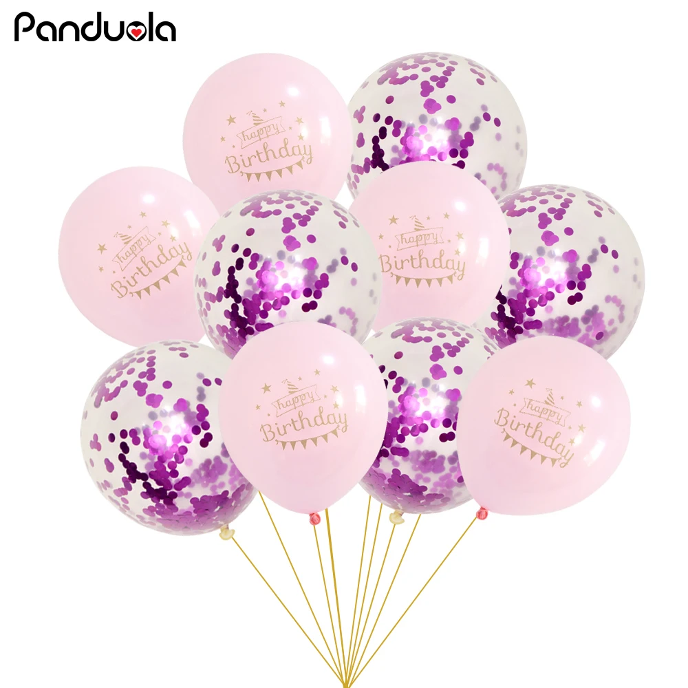 balloons happy birthday letters Confetti Balloons Party Decorations Kids balloons with inscriptions inflatable Birthday Ball