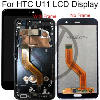 

For 5.5" HTC U11 LCD Display Touch Screen Digitizer Assembly with Frame Replacement Parts 2560*1440 For HTC U-3w U-1w U-3u LCD