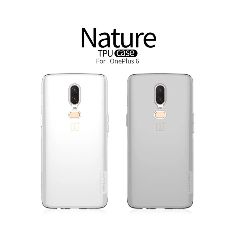 

Nillkin Nature Transparent Clear Soft silicon TPU Protector cover for oneplus 6 case cover 6.28 inch for one plus 6 case capa