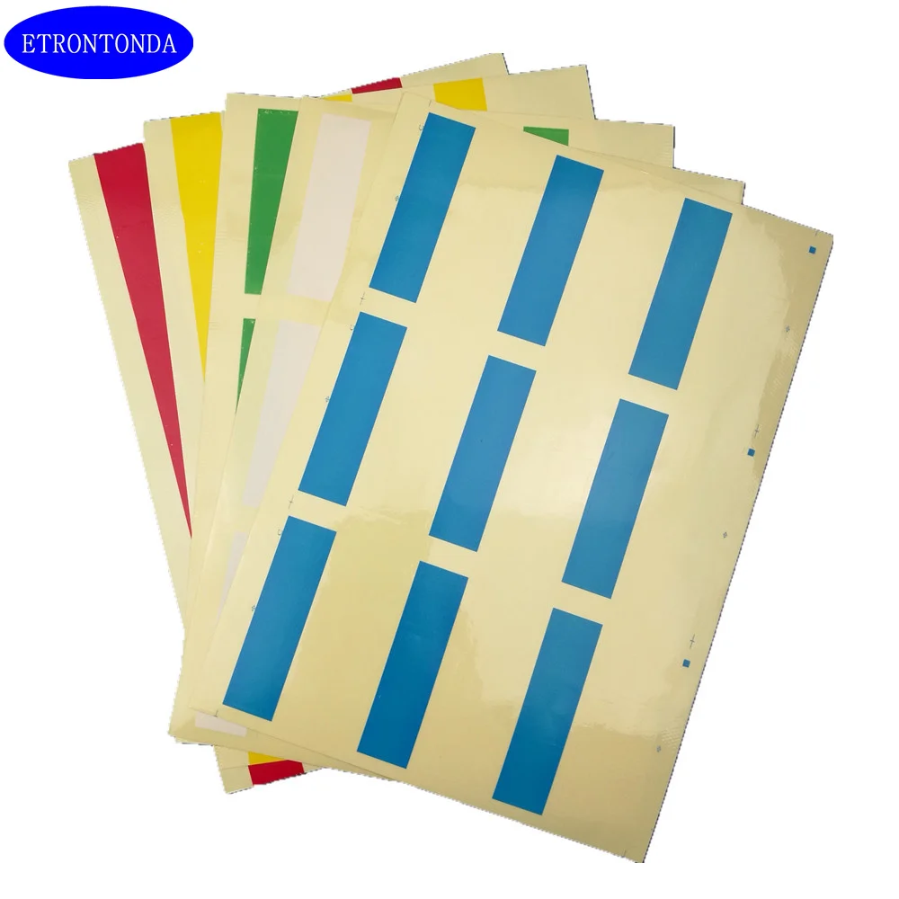 

270pcs (10 sheets) Transparent Cable Labels Self-Adhesive Identification Markers Tags 25*58mm 5 Color For Choice