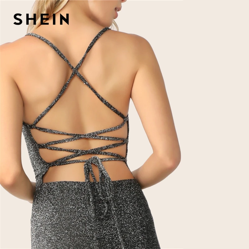 glitter cami mini club dress