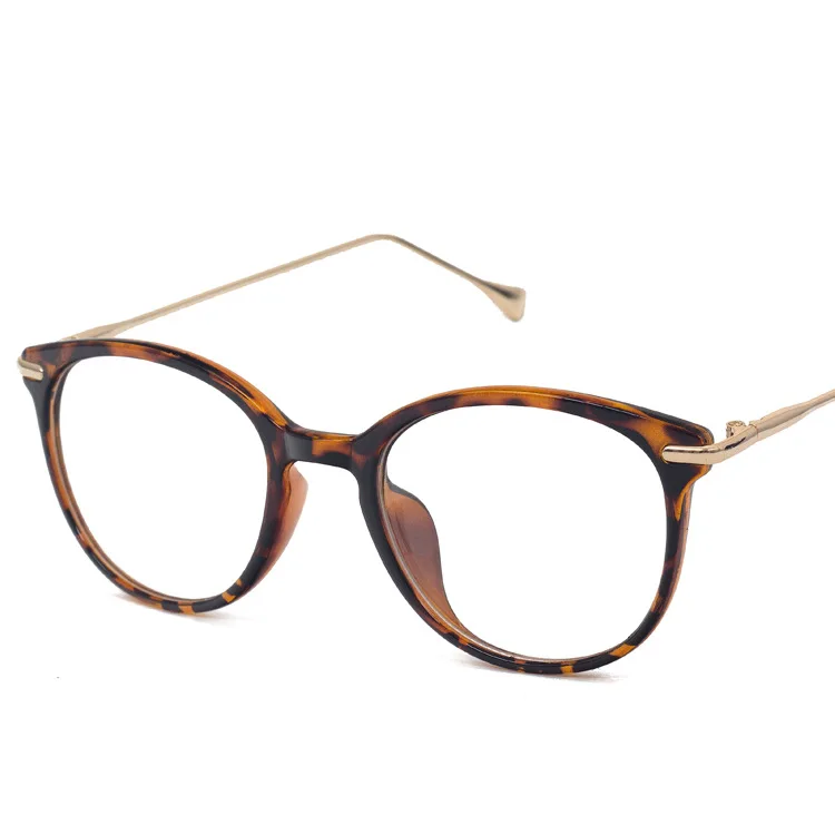 Vazrobe прозрачные очки для женщин мужчин Круглый Мода Nerd женские очки оправы для рецепта получения - Цвет оправы: leopard