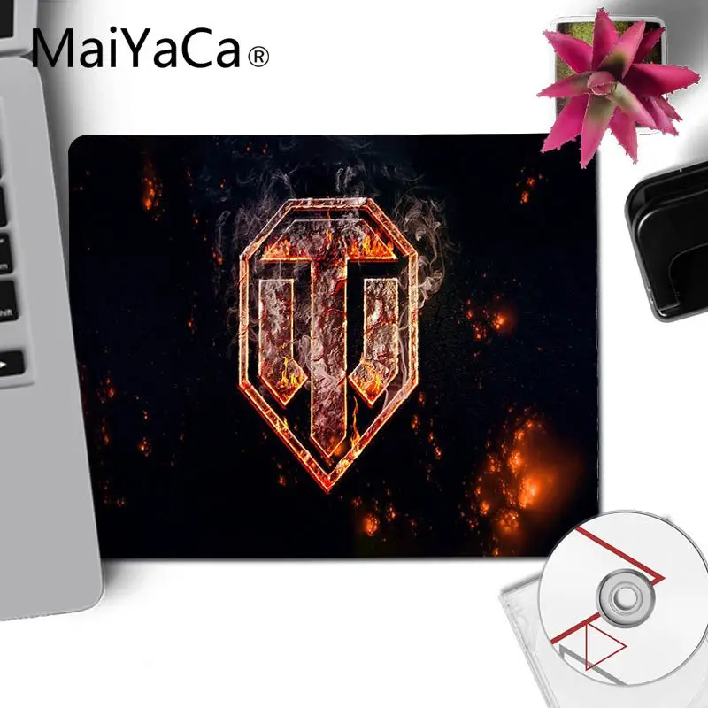 Игровой коврик для мыши MaiYaCa World of Tanks с логотипом маленький Настольный клавиатуры