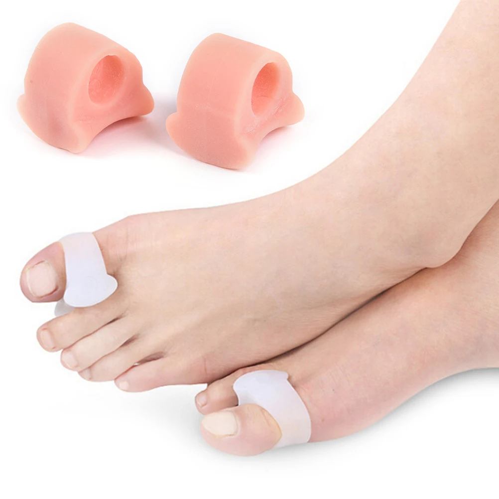 1 Pair High quality Silica Gel Toe Separatorsa Gel Bunion Protector Toe Corrector Straightener Alignment Separator Spreader