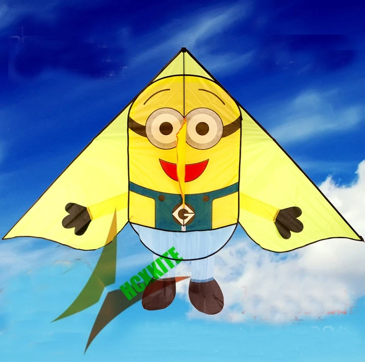 free shipping high quality Minions kite with handle line outdoor flying