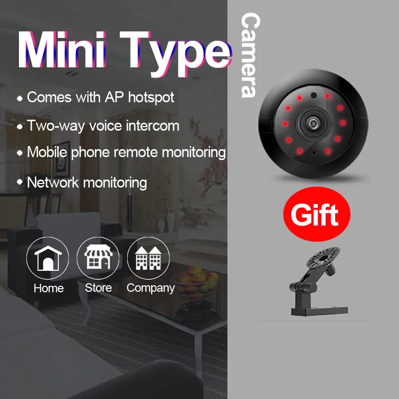 

IP Camera Home Security Full HD 720p Wireless Panoramic Night Vision Hook Type Camera Auto Tracking Of Human Baby Monitor Indoor