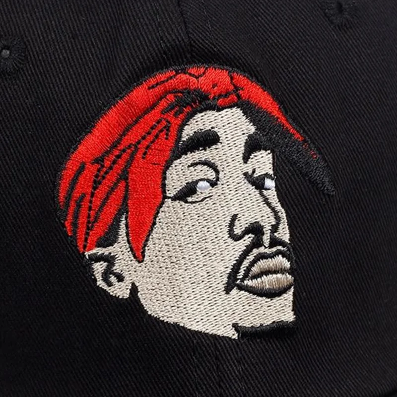 1 шт. бейсболка 2PAC Tupac Shakur для рэпа певицы хип хоп хлопковая портрета уникальные