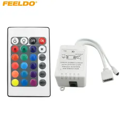 FEELDO 10 компл. автомобиль 5-24 В светодиодный ИК-пульт 24keys дистанционного Беспроводной контроллер для 3528 5050 RGB светодиодные ленты огни