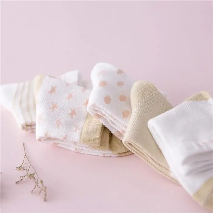 5 пар, удобные и дышащие носки из чесаного хлопка для мальчиков и девочек детские носки для новорожденных и малышей возрастом до 5 лет