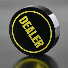 1 шт. 7,8*2 см Техасский Холдем дилерская кнопка черный кристалл большая кнопка дилера аксессуары для покера высокое качество толстое золото слово K8356
