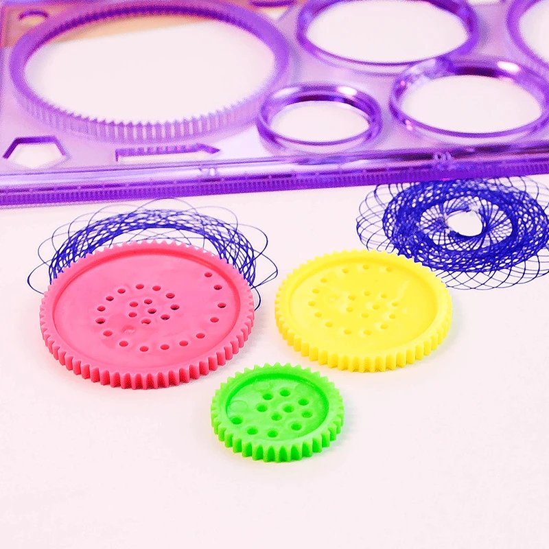 

Multi-function Painting Puzzle Spirograph Geometric Ruler Drafting Tools For Students Drawing Toys Children Learning Art Tool