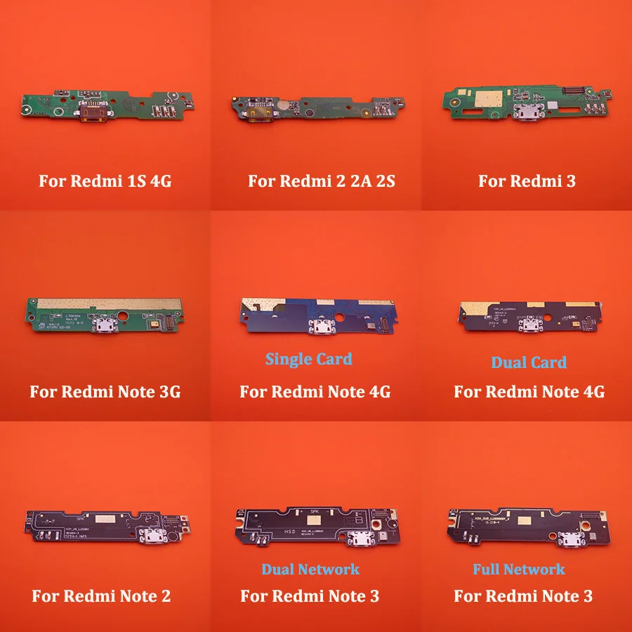 

1PCS Microphone Module+USB Charging Port Board Flex Cable Connector Parts For Xiaomi Redmi 1 2 3 Note 3G 4G Note2 Note3