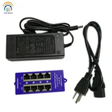Gigabit 4 порты и разъёмы пассивный мощность более инжектор Ethernet для камеры видеонаблюдения, PoE инжектор с 24V60W адаптеры питания