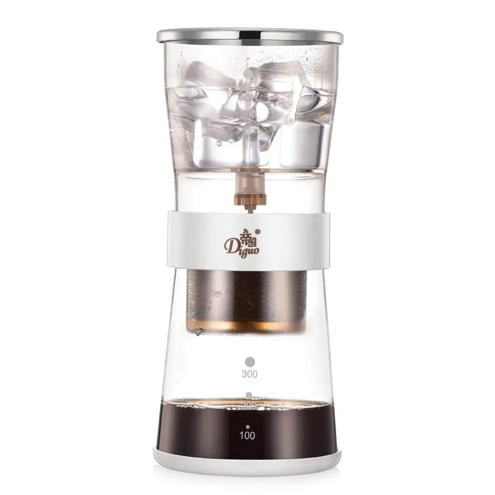 Cold Brew Coffee Dripper Adjustable Ice Drip Dripper with Glass Carafe