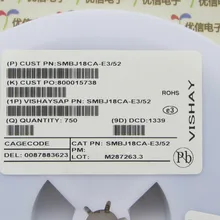 10 шт. Высококачественные Новые SMD телевизоры SMBJ18CA-E3/52 600 W 18 V двухсторонние