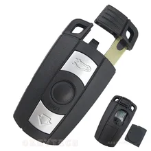 Remote Control Car Key Case for BMW 1 3 5 6 Series E90 E91 E92 E60 3 Buttons Uncut Blade Smart Key Shell Replacement Fob Covers