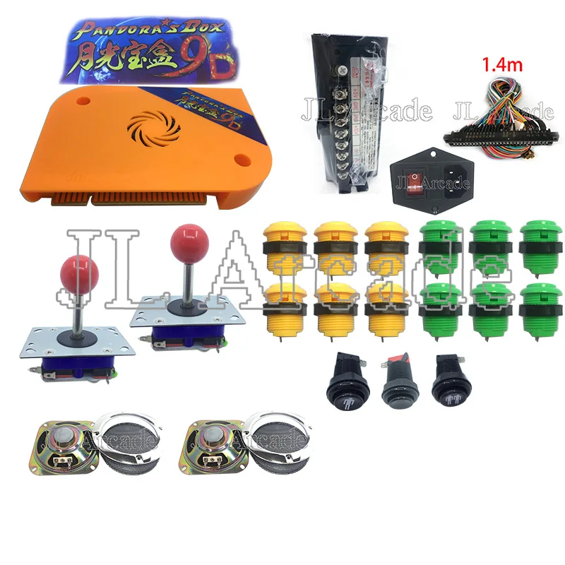 

Pandora box 9D 2222 in 1 arcade version jamma game board HDMI VGA DIY arcade ktis with joystick happ buttons speakers