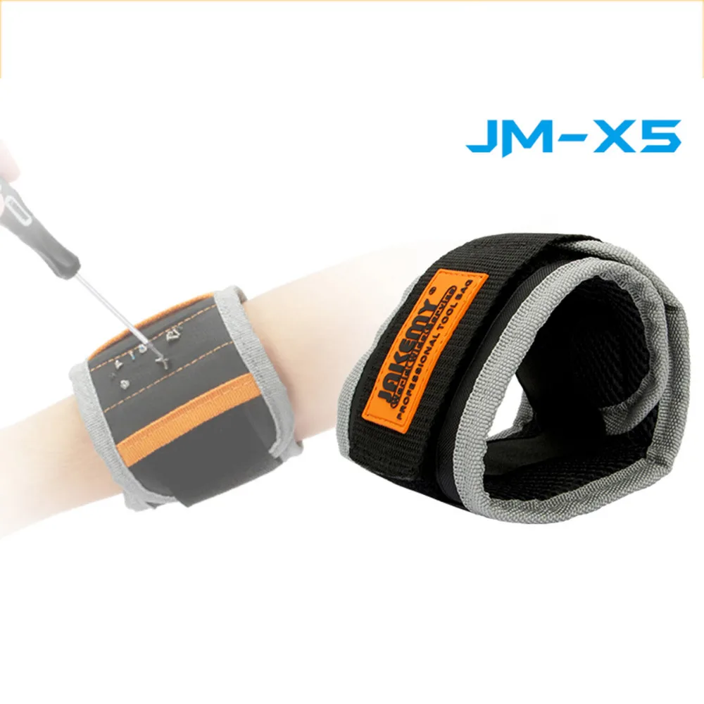 

JAKEMY JM-X5 Magnetic Wrist Band Wristband Bracelet Belt Pocket Tool for Holding Screw Nail Drill Bit Repair Tools