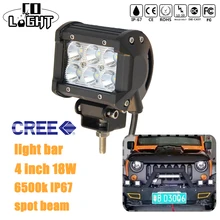 CO LIGHT 18w Led Light Bar 4 3 inch Work Light Cree Chip Spot Flood Beam